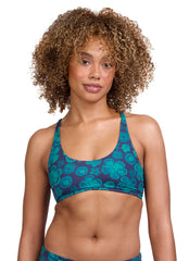 JOLYN Women's Blake Moon Flower Tie-Back Bikini Top