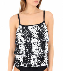 Maxine Graphic Nature Tiered Tankini Top