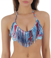 Body Glove Swimwear Womens Glory Ibiza Fringe Triangle Bikini Top