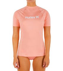 Hurley Women's One And Only Solid Short Sleeve Rashguard