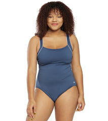 TYR Women's Solid Square Neck Controlfit Chlorine Resistant One Piece Swimsuit
