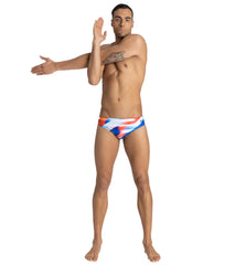 Arena Men's Rainbow Stripes MaxLife Brief Swimsuit