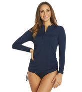 Dolfin Aquashape Women's Ruched Side Long Sleeve Rash Guard