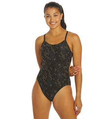 TYR Women's Carbon Hex Cutoutfit One Piece Swimsuit