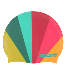 Sporti x She Is This Limited Edition Rainbow Silicone Swim Cap