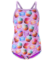 Dolfin Girls' Bon Appetit Printed One Piece Swimsuit (Little Kid)