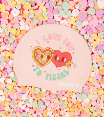 Sporti Limited Edition Pizza Love Silicone Swim Cap