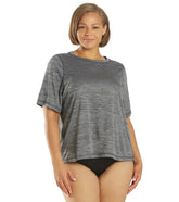 Sporti Women's Plus Size S/S Hybrid UPF 50+ Sun Shirt