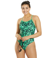 Sporti Sonic Bloom Thin Strap One Piece Swimsuit (22-40)