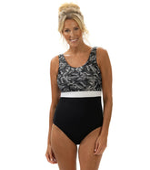 Dolfin Aquashape Women's Color Block Moderate Scoop Back One Piece Swimsuit
