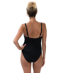 Dolfin Aquashape Women's Solid Moderate Square Neck One Piece Swimsuit
