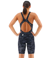 TYR Women's Venzo Camo Open Back Tech Suit Swimsuit
