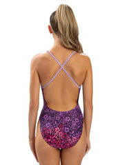 Dolfin Women's Retroflora Diver Back One Piece Swimsuit