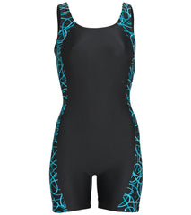 Waterpro Women's Plus Swirl Side Splice Unitard