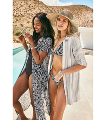 Tommy Bahama Women's Playa Brava Bubble Chiffon Duster Cover Up Dress
