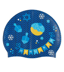 Sporti Hanukkah Silicone Swim Cap Jr.