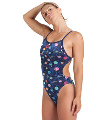 Arena Women's Drew Kibler Space Aliens Challenge Back One Piece Swimsuit