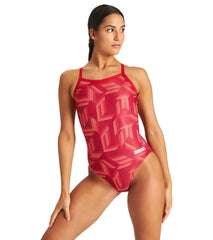 Arena Women's Puzzled Light Drop Back One Piece Swimsuit