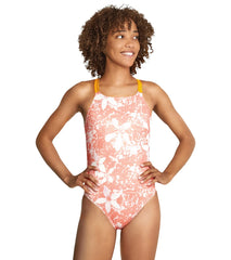 Speedo Vibe Women's Printed Double Strap One Piece Swimsuit