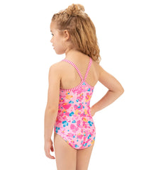 Dolfin Girls' Confetti One Piece Swimsuit (Toddler, Little Kid)