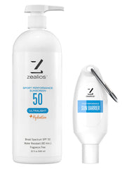Zealios Skin Care Sport Performance Ultralight plus Hydration SPF 50 Sunscreen, 32 oz