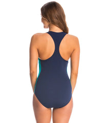 Dolfin Aquashape Zip-Front Racerback One Piece Swimsuit