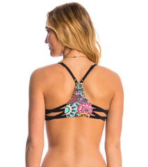 Hurley Swimwear Turkish Floral Sports Bralette Bikini Top