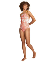 Speedo Vibe Women's Printed Double Strap One Piece Swimsuit