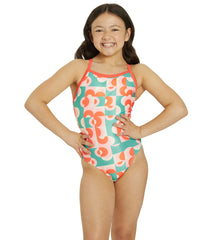 Sporti x Alex Walsh Geo Glam Thin Strap One Piece Swimsuit Youth (22-28)