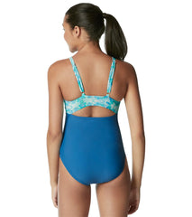 Speedo Women's Adjustable Double Strap One Piece Swimsuit