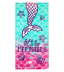 A to Z Towels Let’S Be Mermaids Beach Towel 30”X 60”
