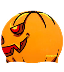 Sporti Pumpkin Head Silicone Swim Cap