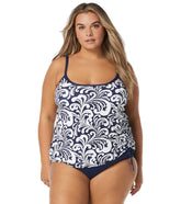 Beach House Womens's Plus Size Sea Spray Bridget Tankini Top