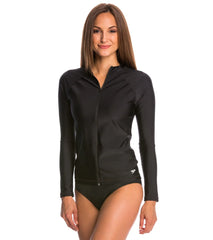 Speedo Women's Zip Front Long Sleeve Rashguard