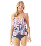 Beach House Women's Moroccan Bloom Jane Ruffle Tankini Top