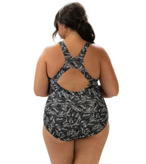 Dolfin Aquashape Women's Print Conservative One Piece Swimsuit