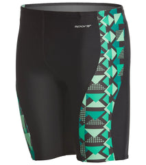Sporti Polyester Off The Block Piped Splice Jammer Swimsuit
