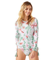 Tommy Bahama Breezy Botanical Long Sleeve Zip Rash Guard