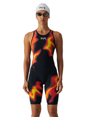 TYR Women's Venzo Infrared Closed Back Tech Suit Swimsuit