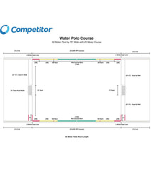Competitor 6" GOLD MEDAL COMPETITOR WATER POLO SIDELINE 50M WITH DUAL PLAYING FIELDS