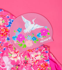 Sporti Limited Edition Crane Silicone Swim Cap