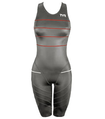 TYR Aqua Shift Female Short John Zipperback Tech Suit Swimsuit