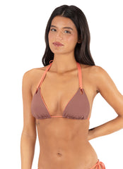 Hurley Women's RVSB Solid Tri Bikini Top