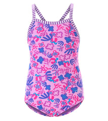Dolfin Girls' Sunshine Printed One Piece Swimsuit (Little Kid)