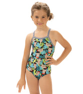 Dolfin Girls' Hang Tight Printed One Piece Swimsuit (Little Kid)