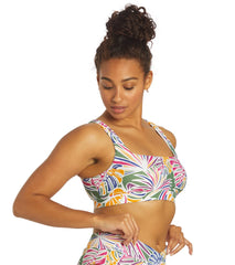 Sporti Active Tropical Palm Scoop Back Bikini Top
