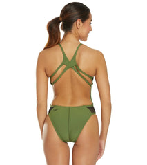 Speedo Turnz Women's Mesh Flash Back One Piece Swimsuit