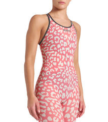 Arena Women's Powerskin Carbon Air2 SL Limited Edition Leopard Closed Back Tech Suit Swimsuit