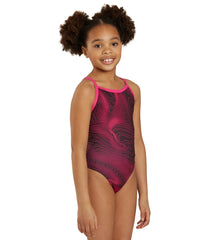 Sporti HydroLast Sonar Waves Thin Strap One Piece Swimsuit Youth (22 - 28)