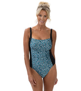 Dolfin Aquashape Women's Printed Moderate Square Neck One Piece Swimsuit